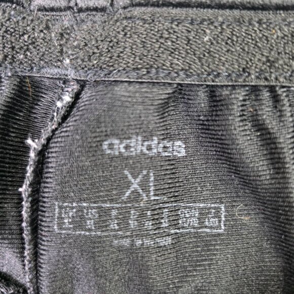 Mens Adidas Black Snap Button 1/2 Tearaway Track Pants Drawstring Elastic XL - Picture 3 of 11